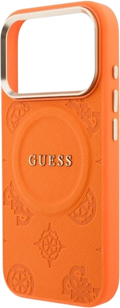 Etui Guess Peony Hot Stamp MagSafe do Apple iPhone 17 Pro Max Orange (GUHMP17XPSAMSECO) - obraz 6