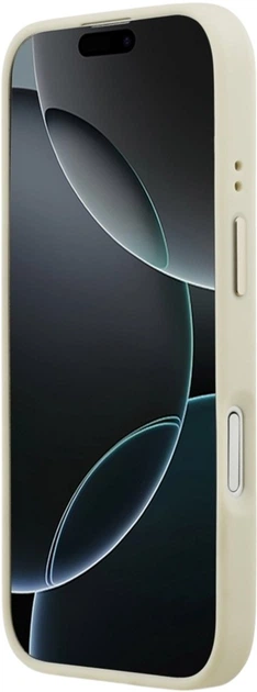 Etui Guess Peony Hot Stamp MagSafe do Apple iPhone 17 Beige (GUHMP17SPSAMSECE) - obraz 5