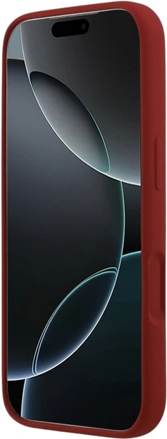 Etui Guess Silicone Script Metal Logo MagSafe do Apple iPhone 17 Pro Magenta (GUHMP17LSMBSLM) - obraz 5