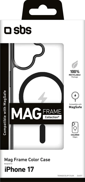Etui SBS Mag Frame do Apple iPhone 17 Black (TEMAGCOLIP1763K) - obraz 2