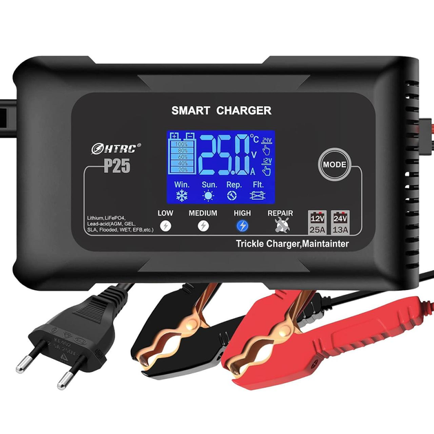 Зарядное устройство автоматическое HTRC P25 12V25A / 24V13A с универсальными зарядными функциями для аккумуляторов разных типов - изображение 8