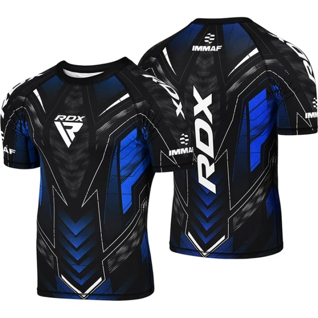 Компресійна Футболка RDX IMMAF Approved Half Sleeves Compression Shirt Чорно-Червоний M (CSH-IMF-1U) - изображение 3