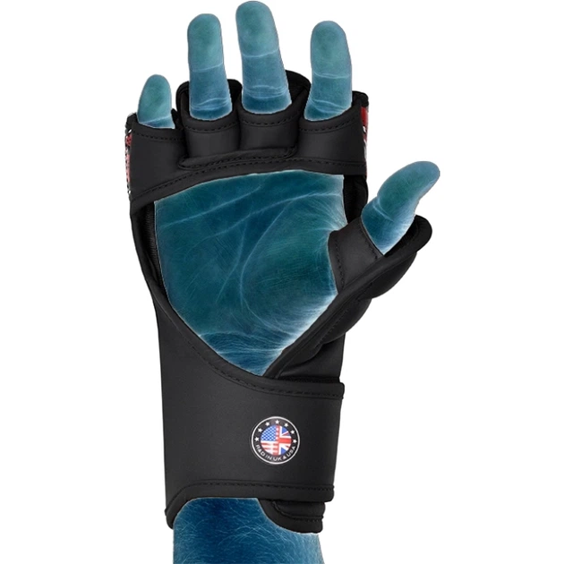 Рукавички Для MMA RDX F17 New Aura Grappling Gloves Чорно-Червоний M (GGR-F17BR-M) - изображение 4