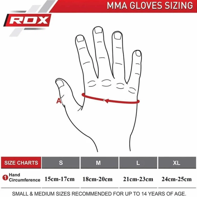 Рукавички Для MMA RDX T6 MMA Sparring Gloves Чорно-Синій M (GGR-T6U-M) - изображение 7