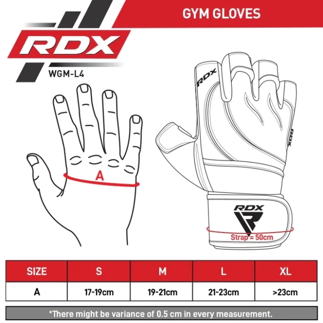 Рукавички Для Залу RDX L4 Open Finger Weightlifting Gym Gloves Чорний M (WGM-L4G-M) - Фото 9 Рукавички Для Залу RDX L4 Open Finger Weightlifting Gym Gloves Чорний M (WGM-L4G-M) - зображення 9