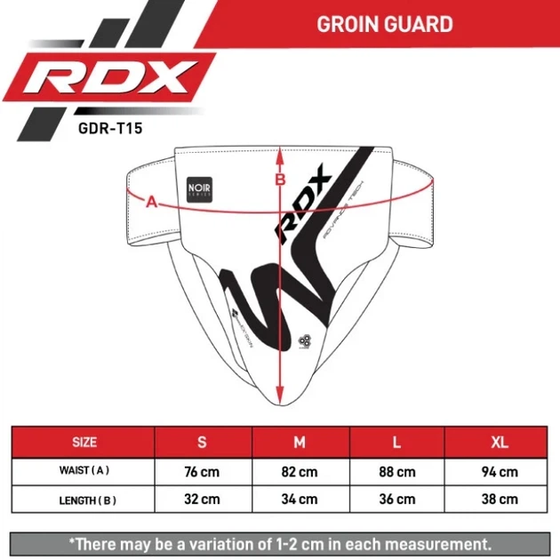 Захист Паху RDX Groin Guard T-15 Noir Matte Black Plus Чорний S (GDR-T15MB-S) - зображення 7