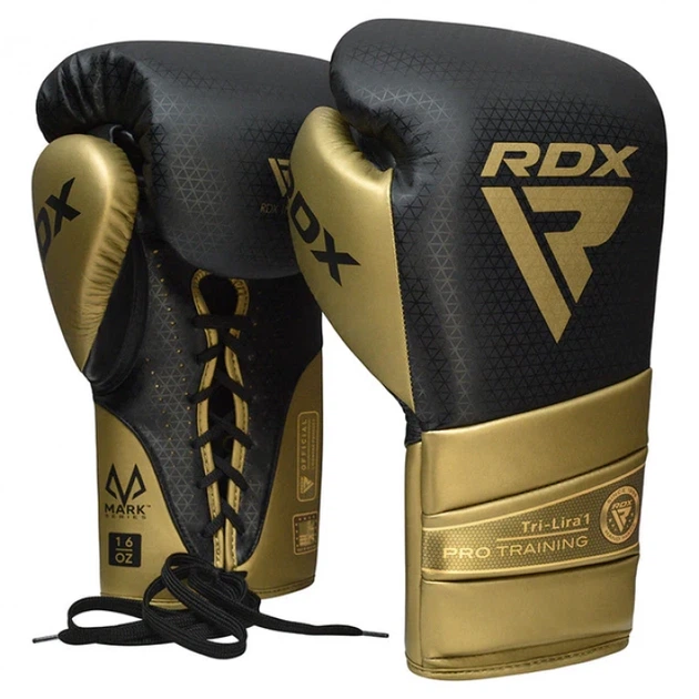 Боксерські Рукавички RDX L1 Mark Pro Training Boxing Gloves Чорно-Золотий 14oz (BGM-PTTL1G-14oz) - Фото 2 Боксерські Рукавички RDX L1 Mark Pro Training Boxing Gloves Чорно-Золотий 14oz (BGM-PTTL1G-14oz) - изображение 2