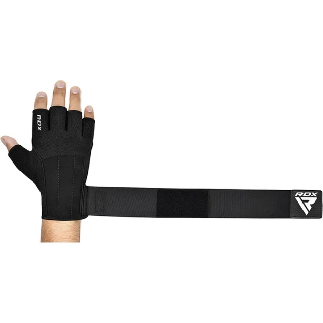 Рукавички Для Залу RDX Workout Gym Gloves W3 Чорний M (WGS-W3B-M) - Фото 4 Рукавички Для Залу RDX Workout Gym Gloves W3 Чорний M (WGS-W3B-M) - зображення 4