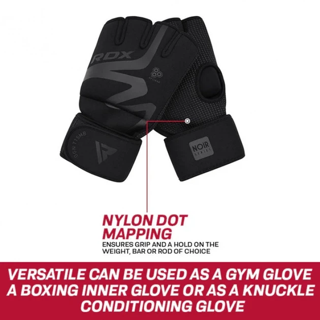 Рукавички Для MMA RDX T15 Noir Inner Gloves Чорний S (GGN-T15MB-S) - Фото 3 Рукавички Для MMA RDX T15 Noir Inner Gloves Чорний S (GGN-T15MB-S) - изображение 3