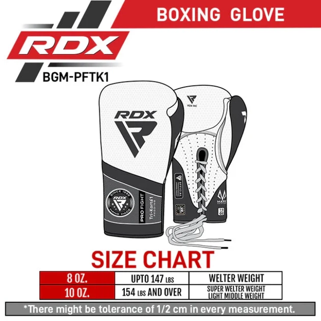 Боксерські Рукавички RDX K1 Mark Pro Fight Boxing Gloves Чорно-Золотий 8oz (BGM-PFTK1G-8oz) - изображение 6