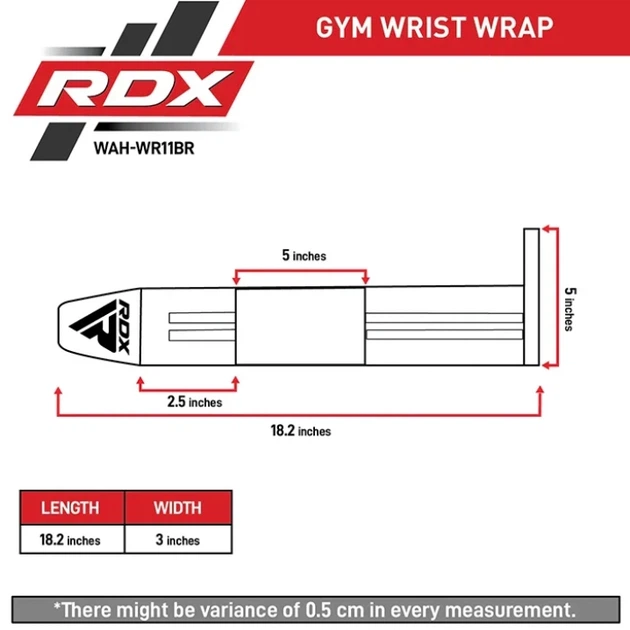 Бинти RDX WR11 Gym Wrist Wrap Чорно-Червоний MISC (WAH-WR11BR) - Фото 5 Бинти RDX WR11 Gym Wrist Wrap Чорно-Червоний MISC (WAH-WR11BR) - изображение 5