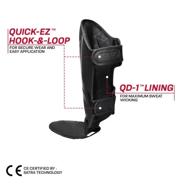 Захист Для Ніг RDX T15 Noir Black Shin Instep Guards Чорний XL (SGR-T15MB-XL) - изображение 13