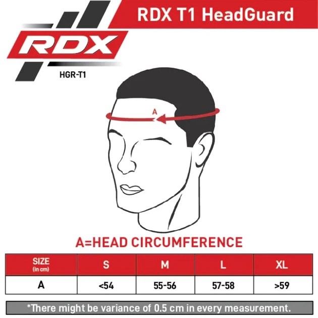 Боксерський Шолом RDX T1 HeadGuard with Removable Face Cage Чорний S (HGR-T1FB-S) - зображення 4