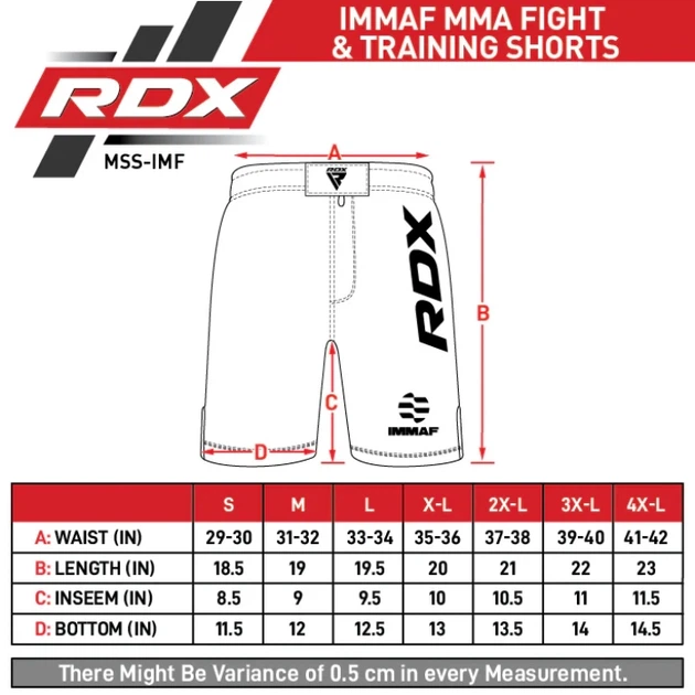 Компресійні Шорти RDX IMMAF Approved MMA Fight & Training Shorts Чорно-Синій L (MSS-IMF-1U-L) - зображення 6