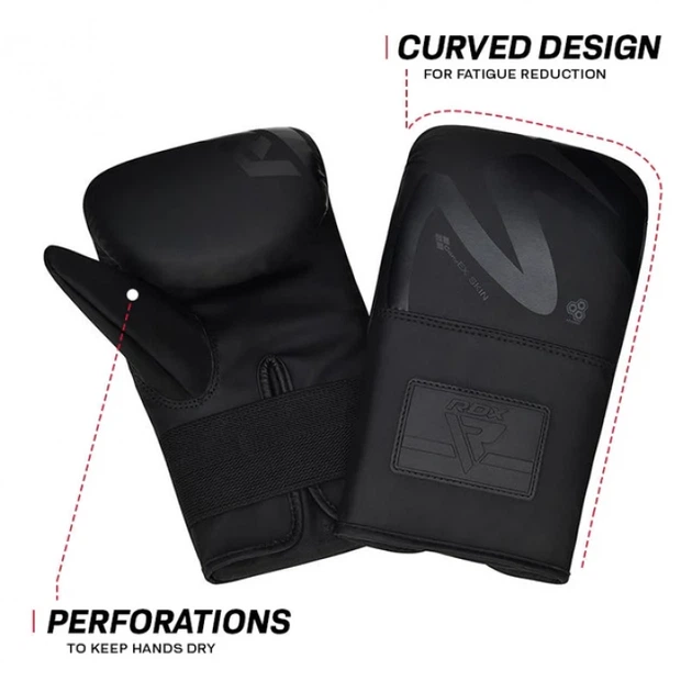 Боксерські Рукавички RDX F15 Noir Bag Gloves Чорний - Фото 4 Боксерські Рукавички RDX F15 Noir Bag Gloves Чорний - зображення 4