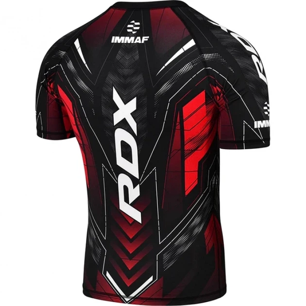 Компресійна Футболка RDX IMMAF Approved Half Sleeves Compression Shirt Чорно-Червоний 2XL (CSH-IMF-1R-2XL) - Фото 2 Компресійна Футболка RDX IMMAF Approved Half Sleeves Compression Shirt Чорно-Червоний 2XL (CSH-IMF-1R-2XL) - изображение 2