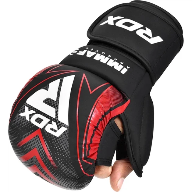 Рукавички Для MMA RDX IMMAF Approved Shooter Grappling Gloves Чорно-Червоний XL (GSR-IMF-1R-XL) - Фото 3 Рукавички Для MMA RDX IMMAF Approved Shooter Grappling Gloves Чорно-Червоний XL (GSR-IMF-1R-XL) - изображение 3