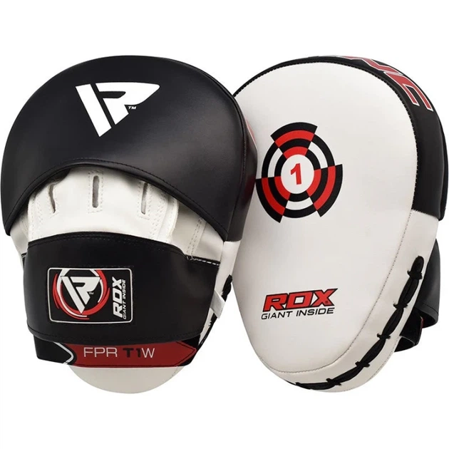 Тренувальні Лапи RDX T1 Curved Boxing Pads Чорно-Білий - Фото 1 Тренувальні Лапи RDX T1 Curved Boxing Pads Чорно-Білий - изображение 1