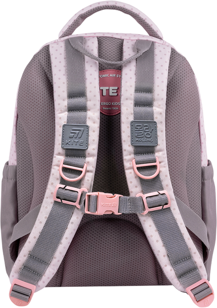 Рюкзак школьный Kite 700M Molang для девочки Розовый 38x28x16см 18л легкий Ортопедический 1-4 класс спинка Ergo Kids (ML26-700M) - изображение 7