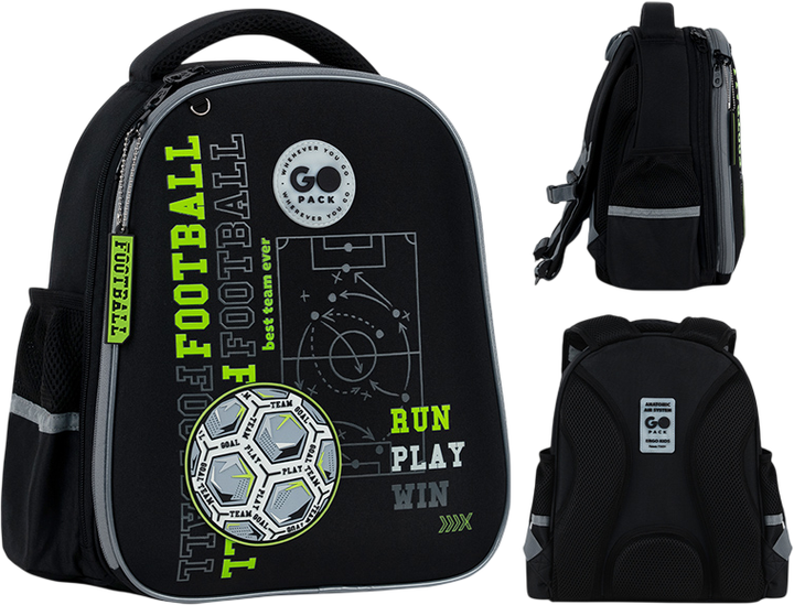 Рюкзак GoPack Напівкаркасний Education Football Fan 34.5x26x12.5 см Чорний (GO26-165S-4) - зображення 2