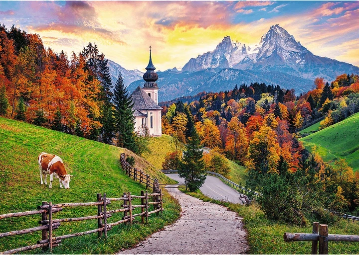 Puzzle Trefl Bawarskie Alpy jesienią 2000 elementów 27127 (5900511271270) - obraz 3