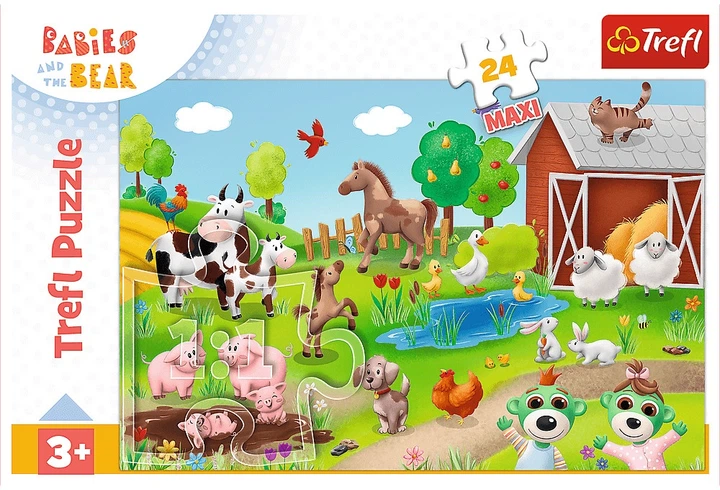 Пазл Trefl Maxi Малюки та Ведмедик: Малюки і тварини 24 елементи 14372 (5900511143720) - зображення 2
