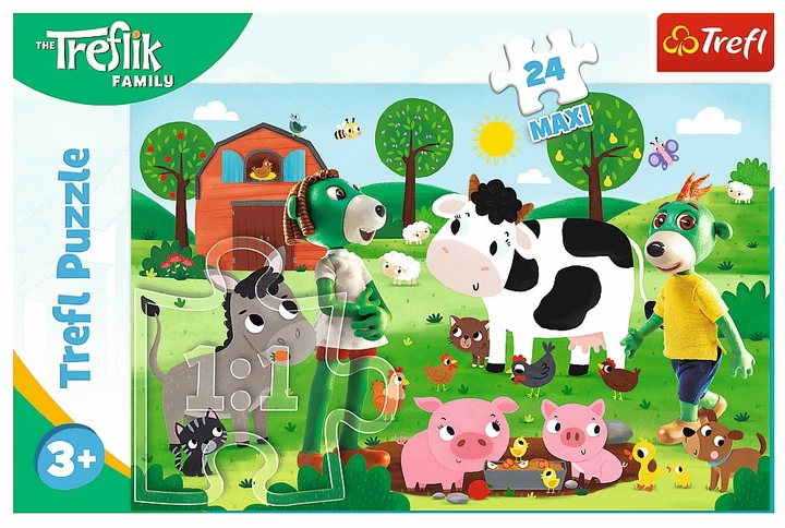 Пазл Trefl Maxi Родина Трефликів: Трефлики на фермі 24 елементи 14361 (5900511143614) - зображення 2