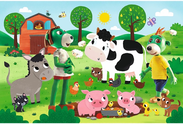 Пазл Trefl Maxi Родина Трефликів: Трефлики на фермі 24 елементи 14361 (5900511143614) - зображення 3