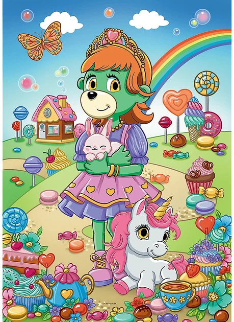 Пазл Trefl Glitter Родина Трефликів: Блискучі Трефлики 100 елементів 14833 (5900511148336) - зображення 3