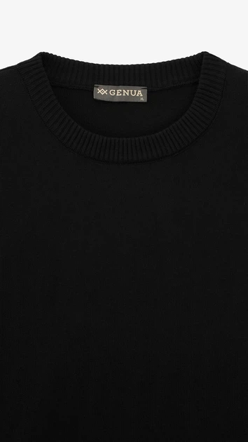 Джемпер однотонный мужской GENUA G01205-0002 3XL Черный shop (2000999503368) - Фото 2 Джемпер однотонный мужской GENUA G01205-0002 3XL Черный shop (2000999503368) - изображение 2