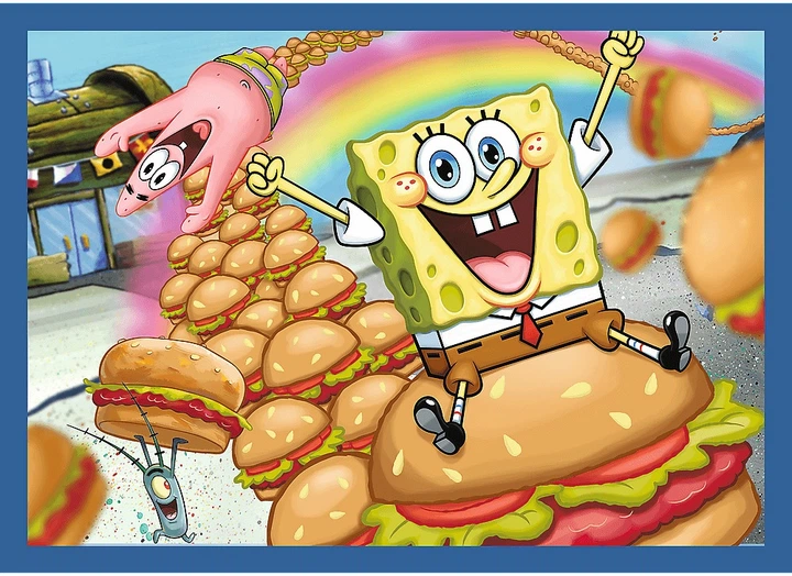 Zestaw puzzle Trefl 4 w 1 Sponge Bob: Podwodne życie Sponge Boba 35/48/54/70 elementów 34674 (5900511346749) - obraz 4