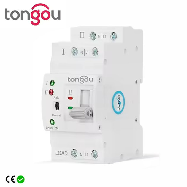 Модульний автоматичний перемикач введення резерву TONGOU TOATS-2 2P (ATS) 63A 220В DIN-рейка - зображення 2