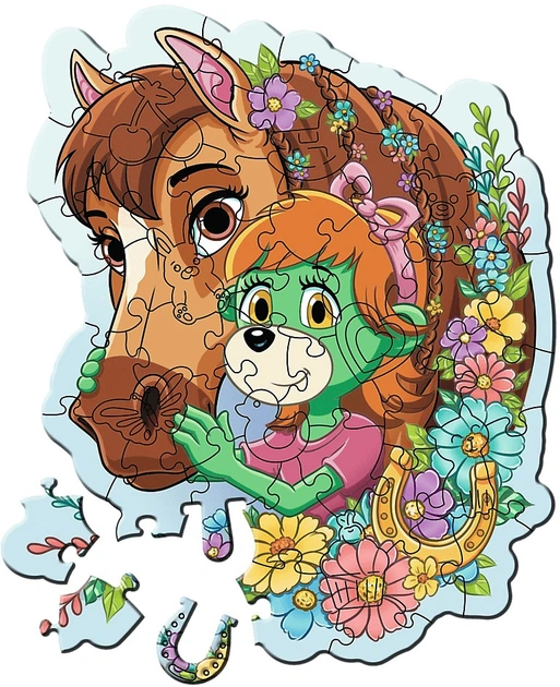 Пазл дерев’яний Trefl Родина Трефликів: Весела родина Трефликів 50 елементів 20259 (5900511202595) - зображення 3