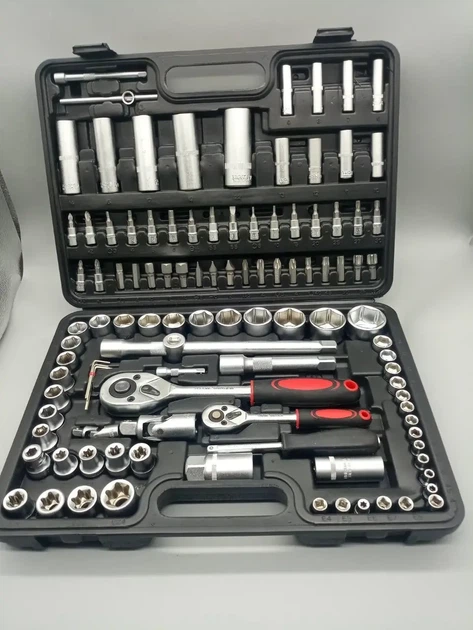 Універсальний набір торцевих головок із тріскачкою 108 пр. Swiss Kraft KS-108pcs TOOL SET - Фото 1 Універсальний набір торцевих головок із тріскачкою 108 пр. Swiss Kraft KS-108pcs TOOL SET - зображення 1
