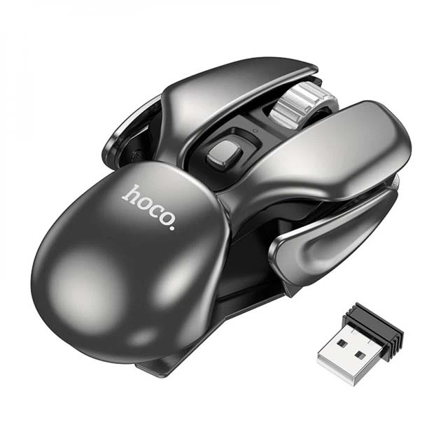 Миша Wireless Hoco DI43 Main gaming бездротова 2.4G 800-1200-1600DPI для геймінгу/для гр/пк/ноутбука Сріблястий - изображение 3