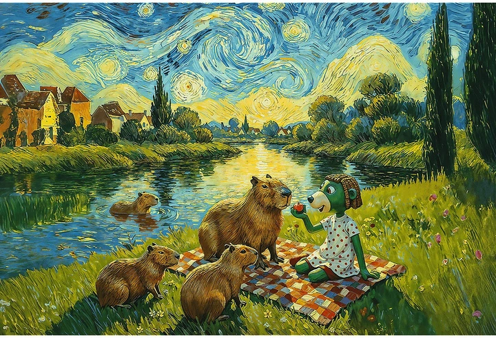 Пазл Trefl Inspired By Art The Treflik Family: Годуючи капібар 100 елементів 16563 (5900511165630) - зображення 3