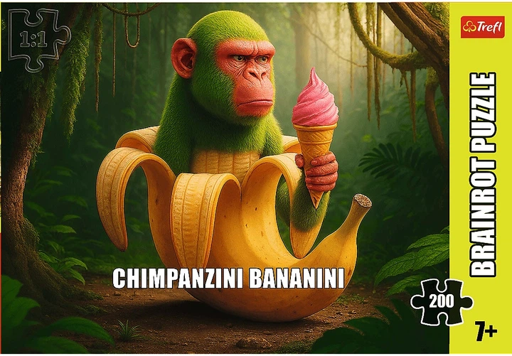 Пазл Trefl BrainRots Chimpanzini Bananini 200 елементів 13365 (5900511133653) - зображення 2