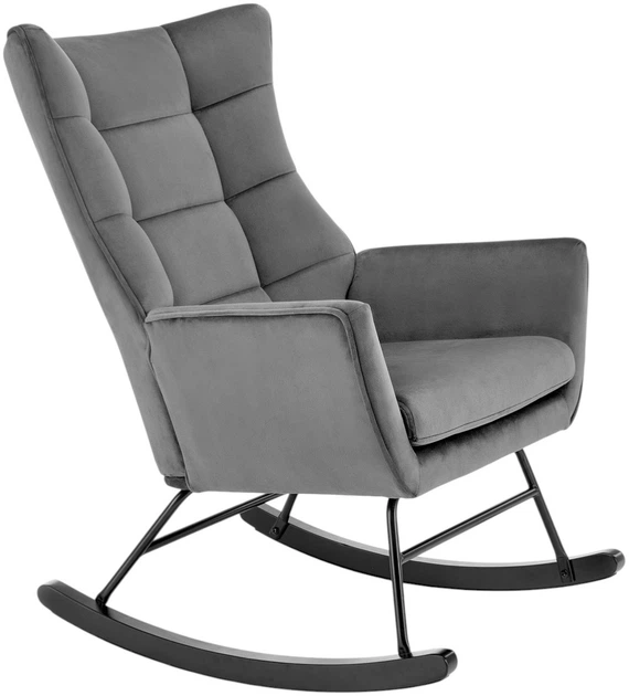 Крісло-гойдалка Halmar Bazalto Сірий (5905248124769) - зображення 3