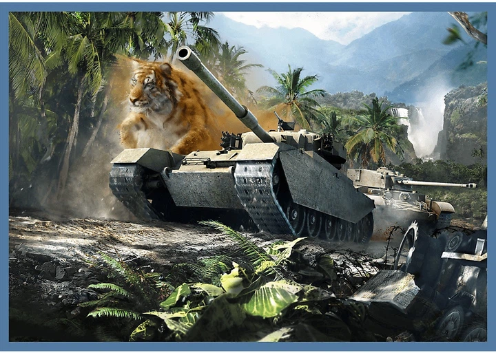 Набір пазлів Trefl World of Tanks: Велика битва танків 4 x 250 елементів 13347 (5900511133479) - зображення 5