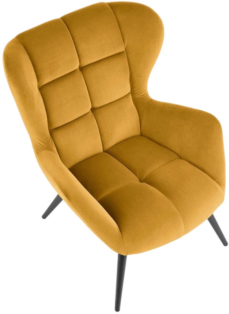 Крісло для відпочинку Halmar Tyrion Гірчичний (5905248112889) - зображення 4