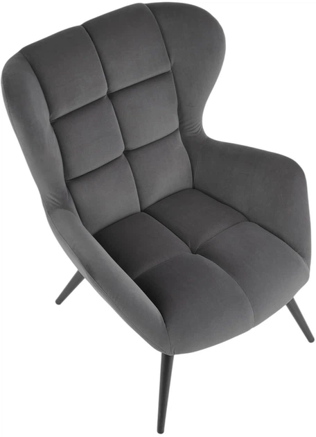 Крісло для відпочинку Halmar Tyrion Сірий (5905248112896) - зображення 4