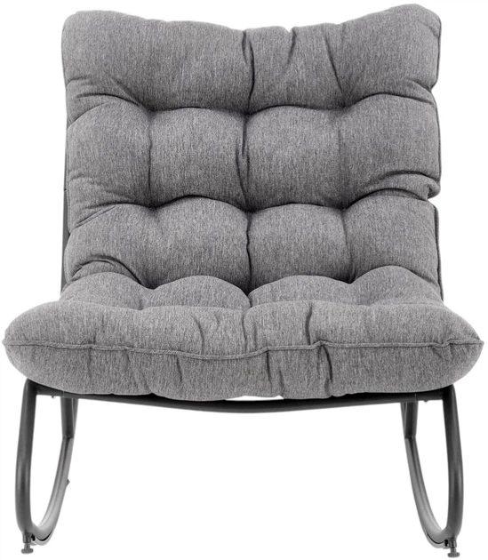 Крісло-гойдалка Halmar Gatto Сіре (5905248125155) - зображення 4