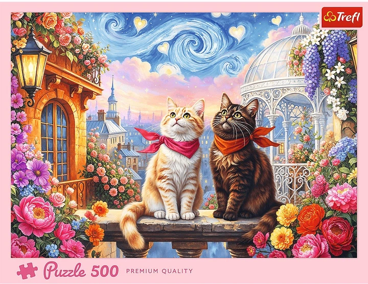 Puzzle Trefl Zakochane mruczki 500 elementów 37553 (5900511375534) - obraz 2