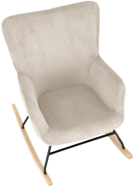 Крісло-гойдалка Halmar Belmiro Кремове (5905248130418) - зображення 7