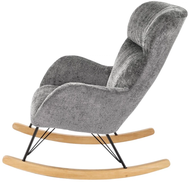 Крісло-гойдалка Halmar Castro Сірий (5905248130524) - зображення 4