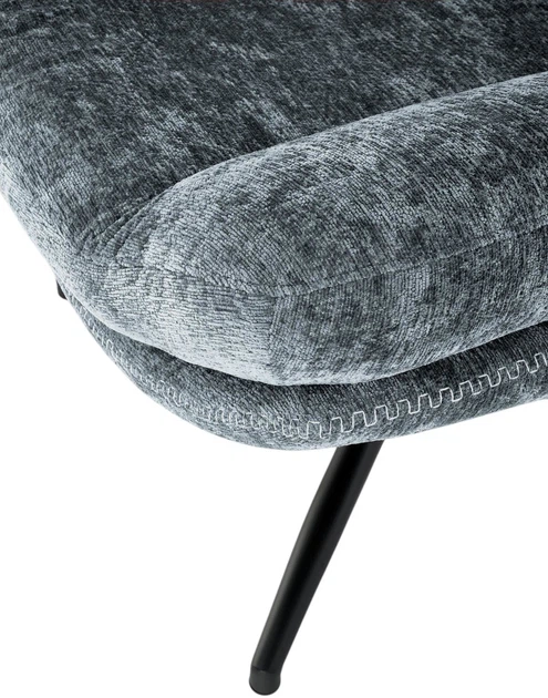 Крісло для відпочинку Halmar Dario з підніжкою та функцією гойдалки Синє (5905248130562) - зображення 3