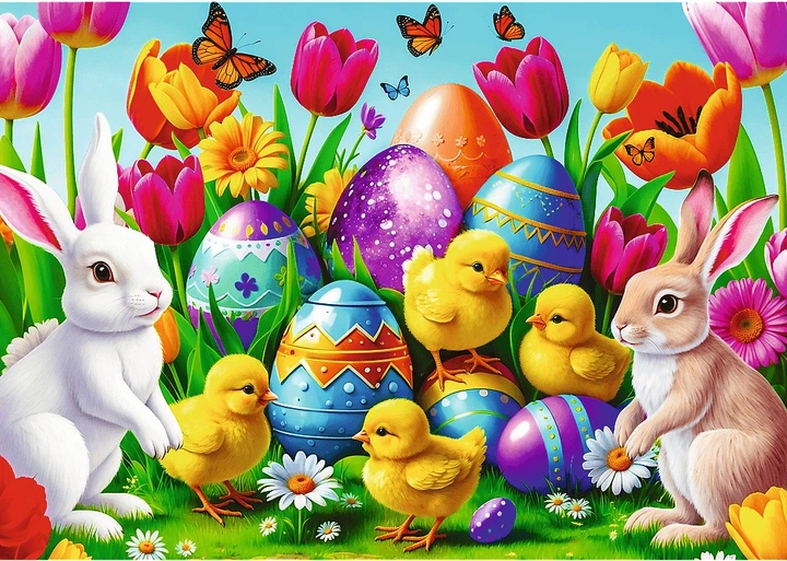 Puzzle Trefl Wielkanocna łąka 500 elementów 37559 (5900511375596) - obraz 3