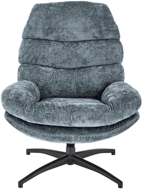 Крісло для відпочинку Halmar Dario з підніжкою та функцією гойдалки Синє (5905248130562) - зображення 7