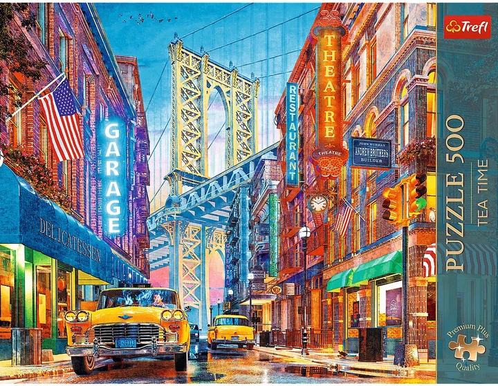 Пазл Trefl Premium Plus Tea Time: Вид на Манхеттенський міст 500 елементів 37613 (5900511376135) - зображення 2