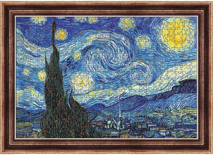 Puzzle Trefl Puzzlorama Gwiaździsta Noc, Vincent van Gogh Bridgeman 500 elementów 37544 (5900511375442) - obraz 2
